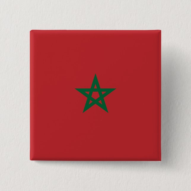 Morocco Flag Button (Front)