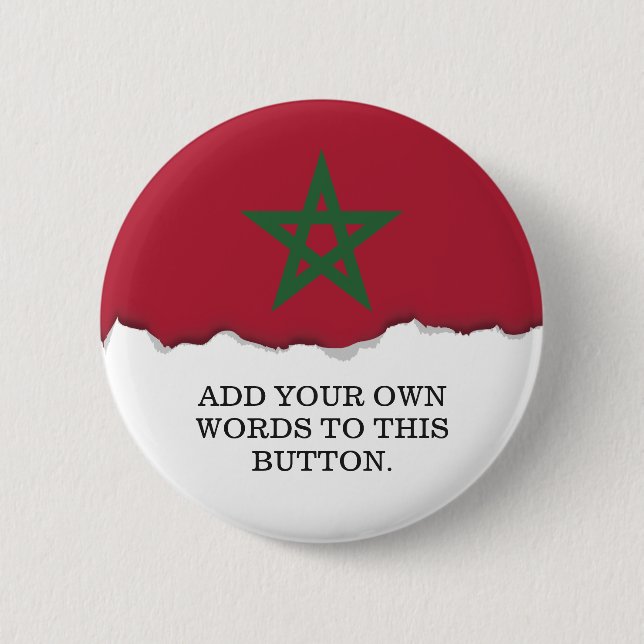 Morocco Flag Button (Front)