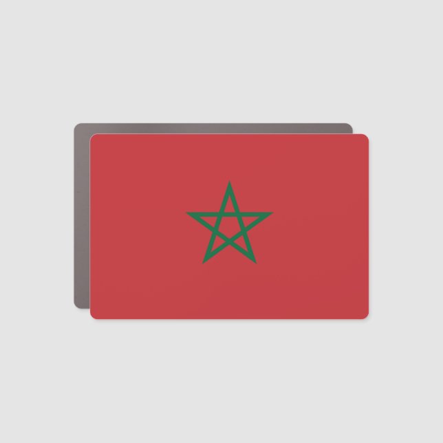 Morocco Flag Car Magnet (Front)