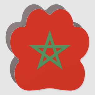 Morocco flag car magnet