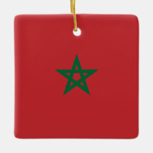 Morocco Flag Ceramic Ornament