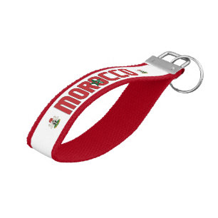 Morocco Flag Charming Patriotic Wrist Keychain