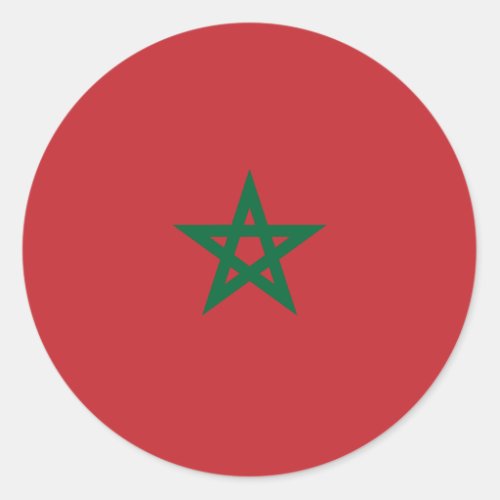 Morocco Flag Classic Round Sticker