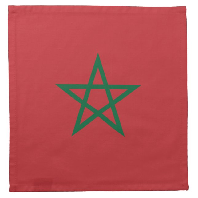 Morocco Flag Cloth Napkin (Front)