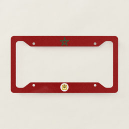 Morocco flag-coat of arms license plate frame