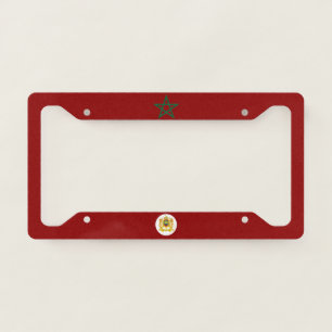 Morocco flag-coat of arms license plate frame