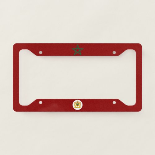 Morocco flag_coat of arms license plate frame