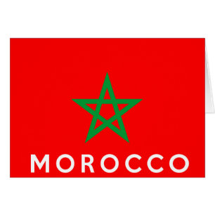morocco flag country text name cards