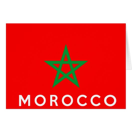 morocco flag country text name cards (Front Horizontal)