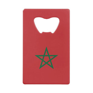 Morocco Flag Credit Card Bottle Opener