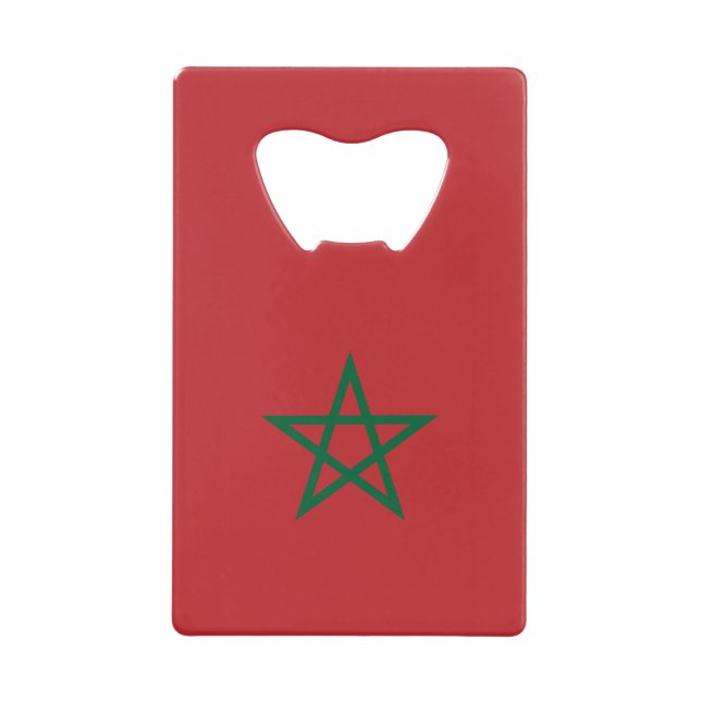 Morocco Flag Credit Card Bottle Opener (Front)
