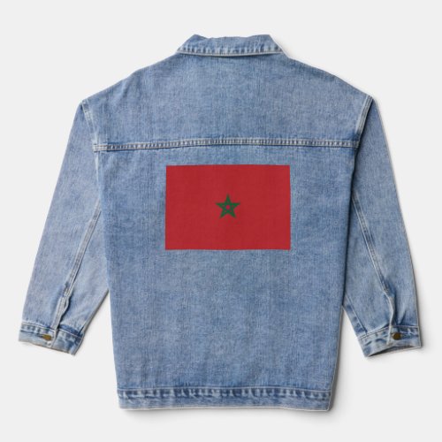 Morocco Flag Denim Jacket
