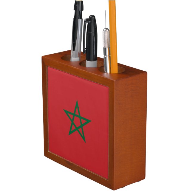 Morocco Flag Desk Organizer (In Situ)