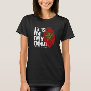 Morocco Flag DNA Love Moroccan National Day Pride T-Shirt