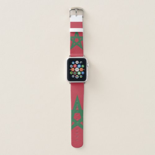 Morocco Flag Emblem Apple Watch Band