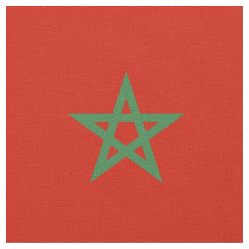 Morocco flag fabric