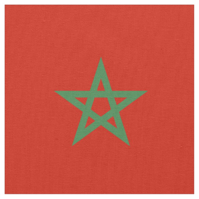 Morocco flag fabric (Close Up)