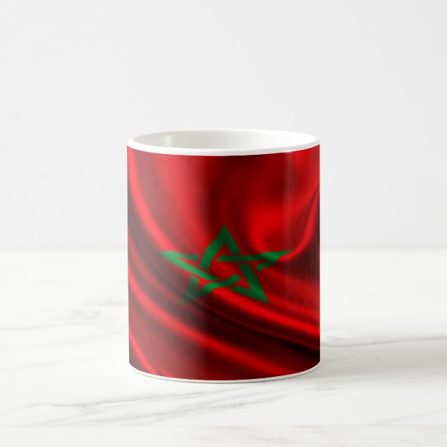 Morocco Flag Fabric Coffee Mug (Center)