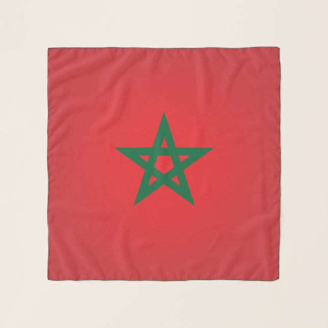 Morocco Flag Fashion Scarf (Front)