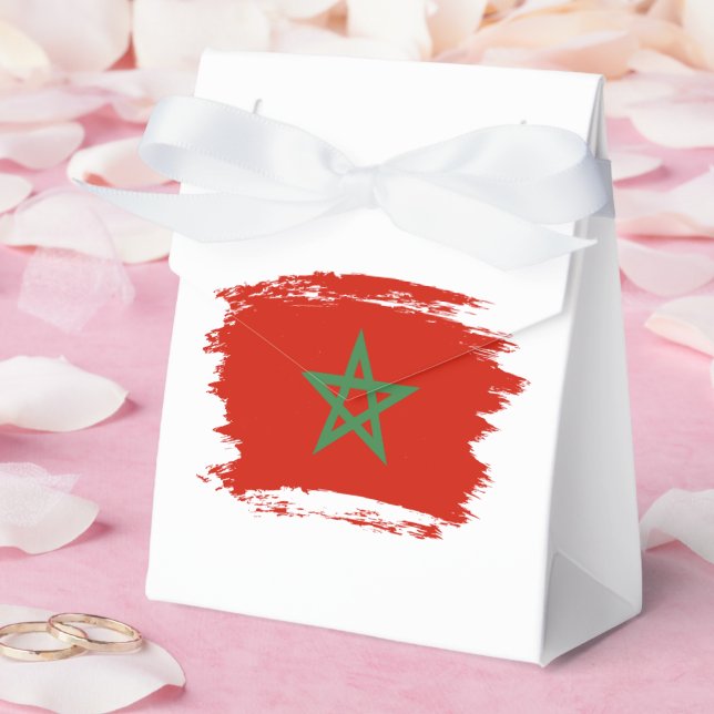 Morocco flag favor boxes (Wedding)