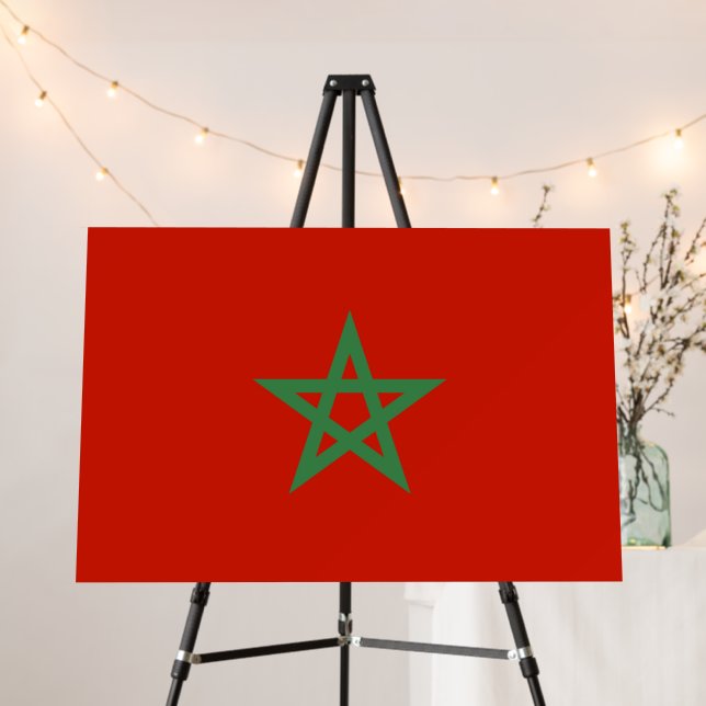 Morocco flag foam board (In Situ (Stand))