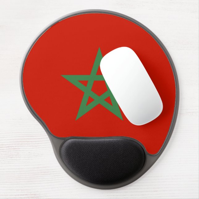Morocco flag gel mouse pad (Left Side)
