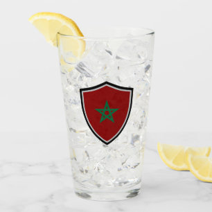Morocco flag glass