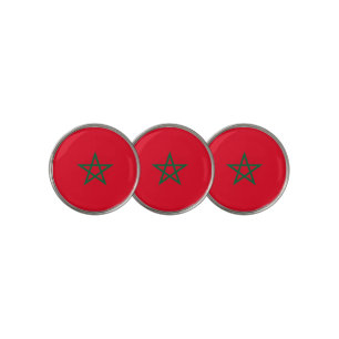 Morocco flag golf ball marker