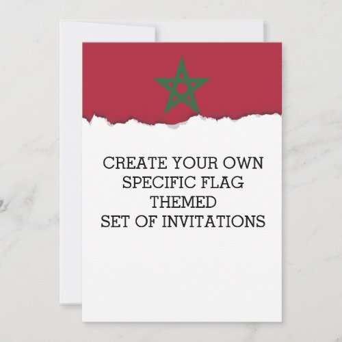 Morocco Flag Invitation