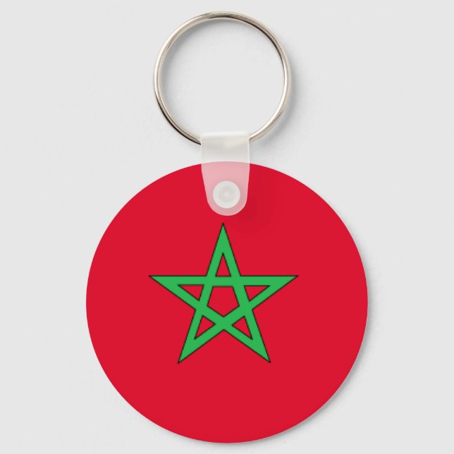 Morocco Flag Keychain (Front)