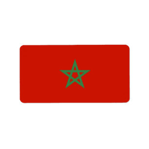 Morocco flag label