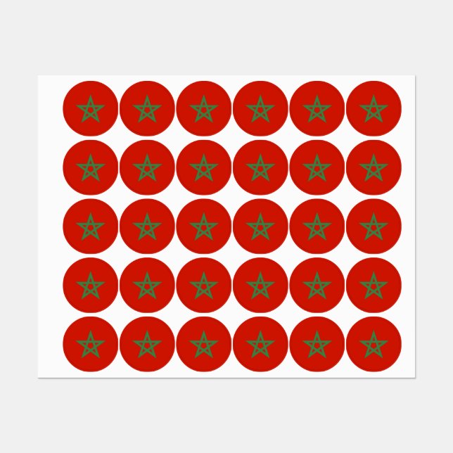 Morocco flag labels (Sheet)