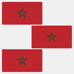 Morocco Flag Labels