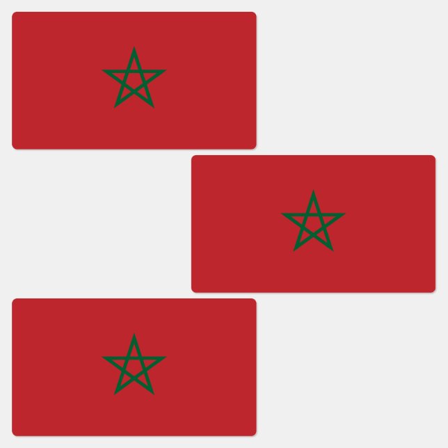 Morocco Flag Labels (Group)
