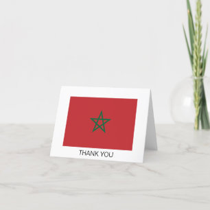 Morocco Flag Letterpress Thank You Card