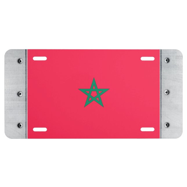 Morocco Flag License Plate (Front)
