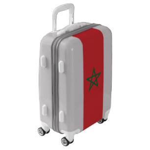 Morocco Flag Luggage