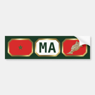 Morocco Flag Map Code Bumper Sticker