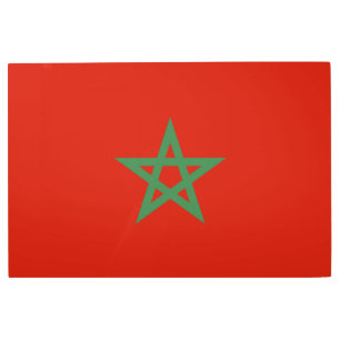 Morocco flag metal print