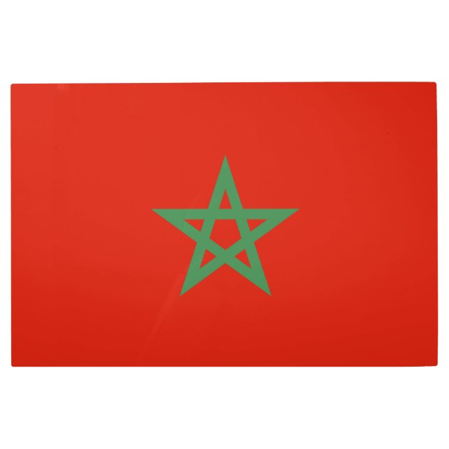 Morocco flag metal print (Front)