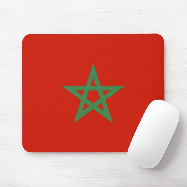 Morocco flag mouse pad (With Mouse)