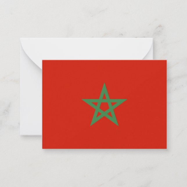 Morocco flag note card (Front)