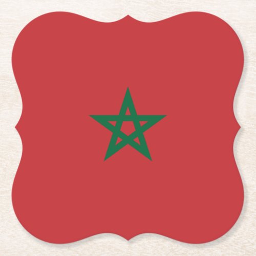 Morocco Flag Paper Coaster