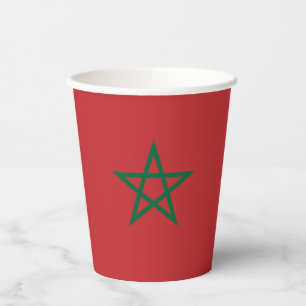 Morocco Flag Paper Cups