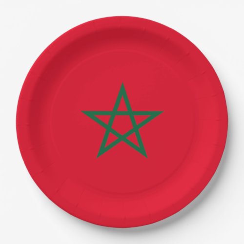 Morocco flag  paper plates