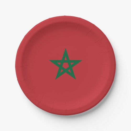 Morocco Flag Paper Plates
