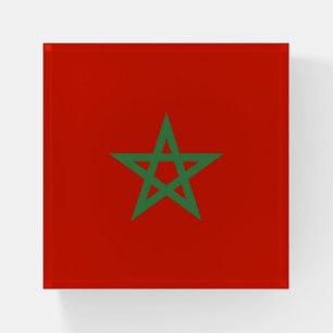 Morocco flag paperweight