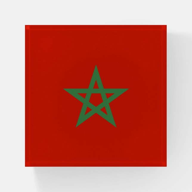 Morocco flag paperweight (Front)