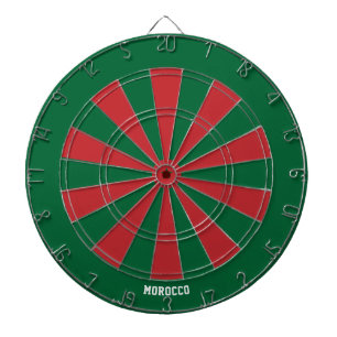 Morocco Flag Patriot's Bullseye Dart Board