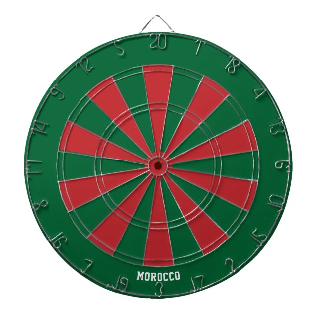 Morocco Flag Patriot's Bullseye Dart Board (Front)